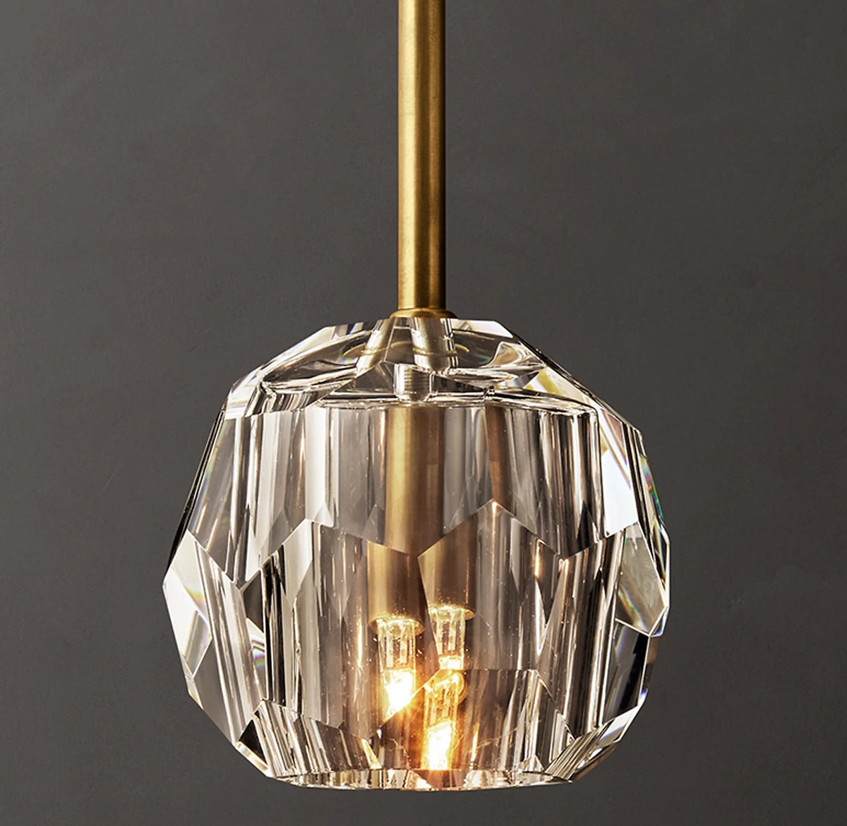 Boule De Cristal Clear Crystal Rod Pendant