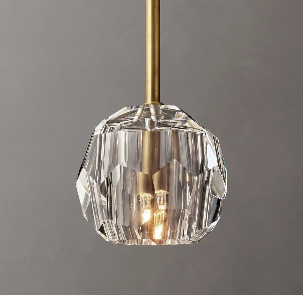 Boule De Cristal Clear Crystal Rod Pendant
