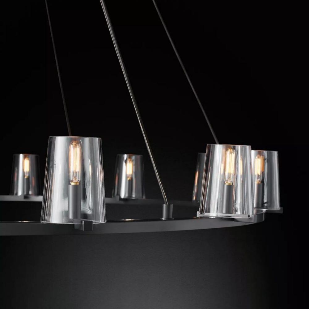 Pauillac Round Glass Chandelier 60"