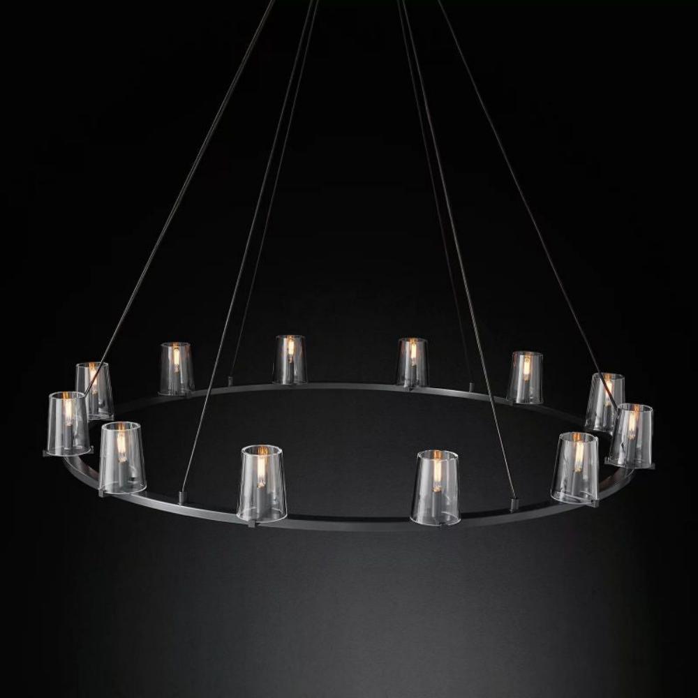 Pauillac Round Glass Chandelier 60"