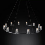 Pauillac Round Glass Chandelier 60"