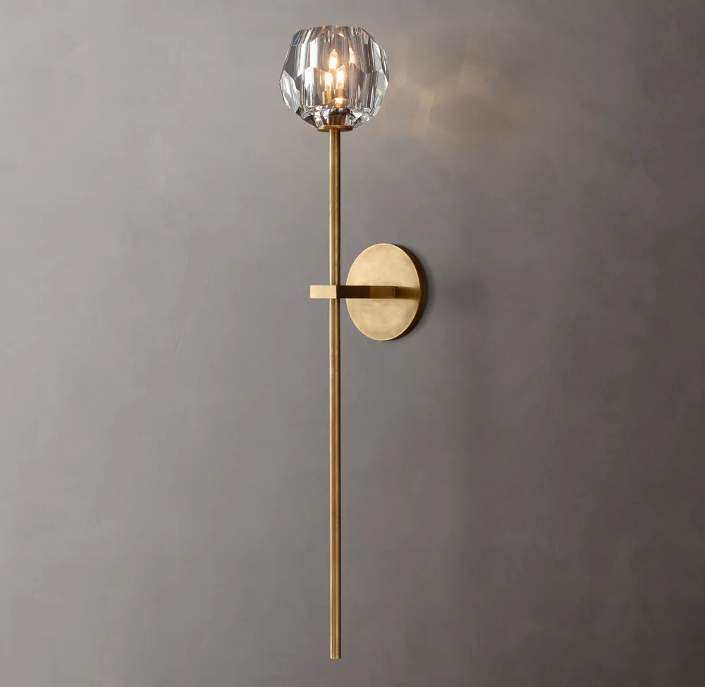 Boule De Cristal Clear/Smoke Double Wall Sconce H9"/28"