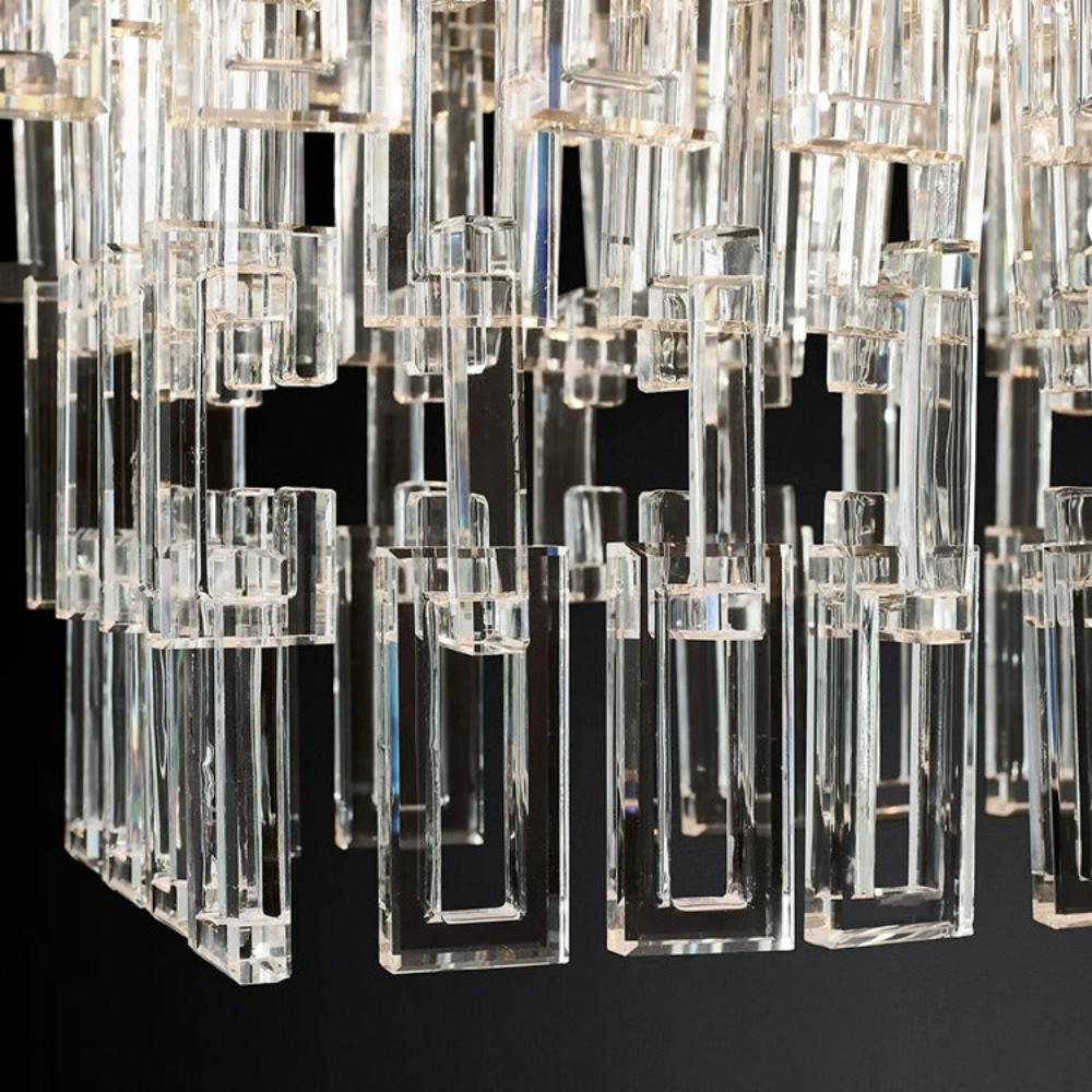 Marignans Tiered Rectangular K9 Crystal Chandelier