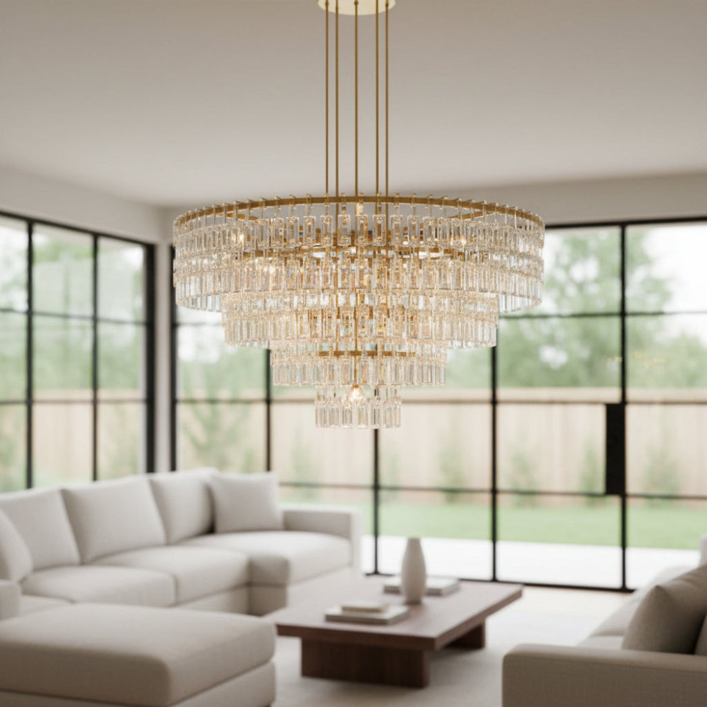 Marignans Tiered Round K9 Crystal Chandelier