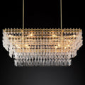 Marignans Tiered Rectangular K9 Crystal Chandelier