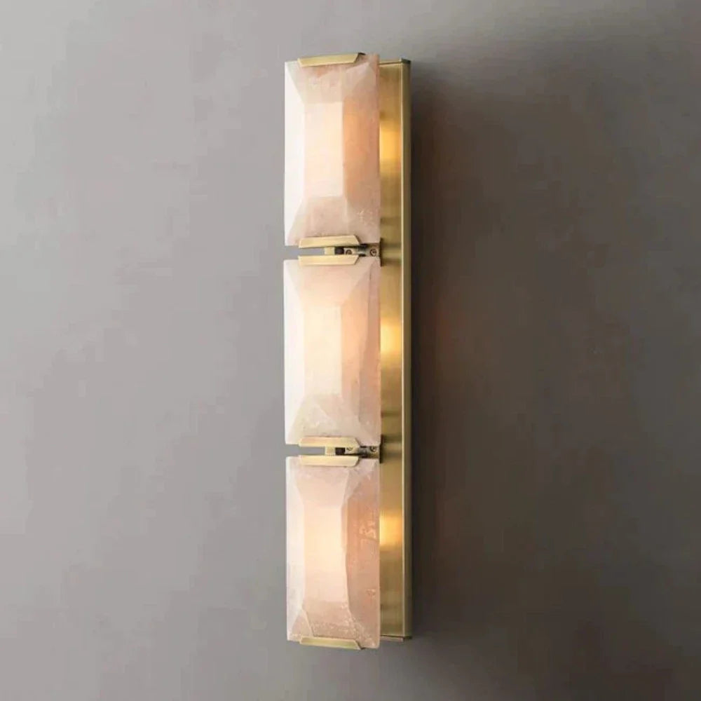 Harlow Translucent Calcite Triple Wall Sconce