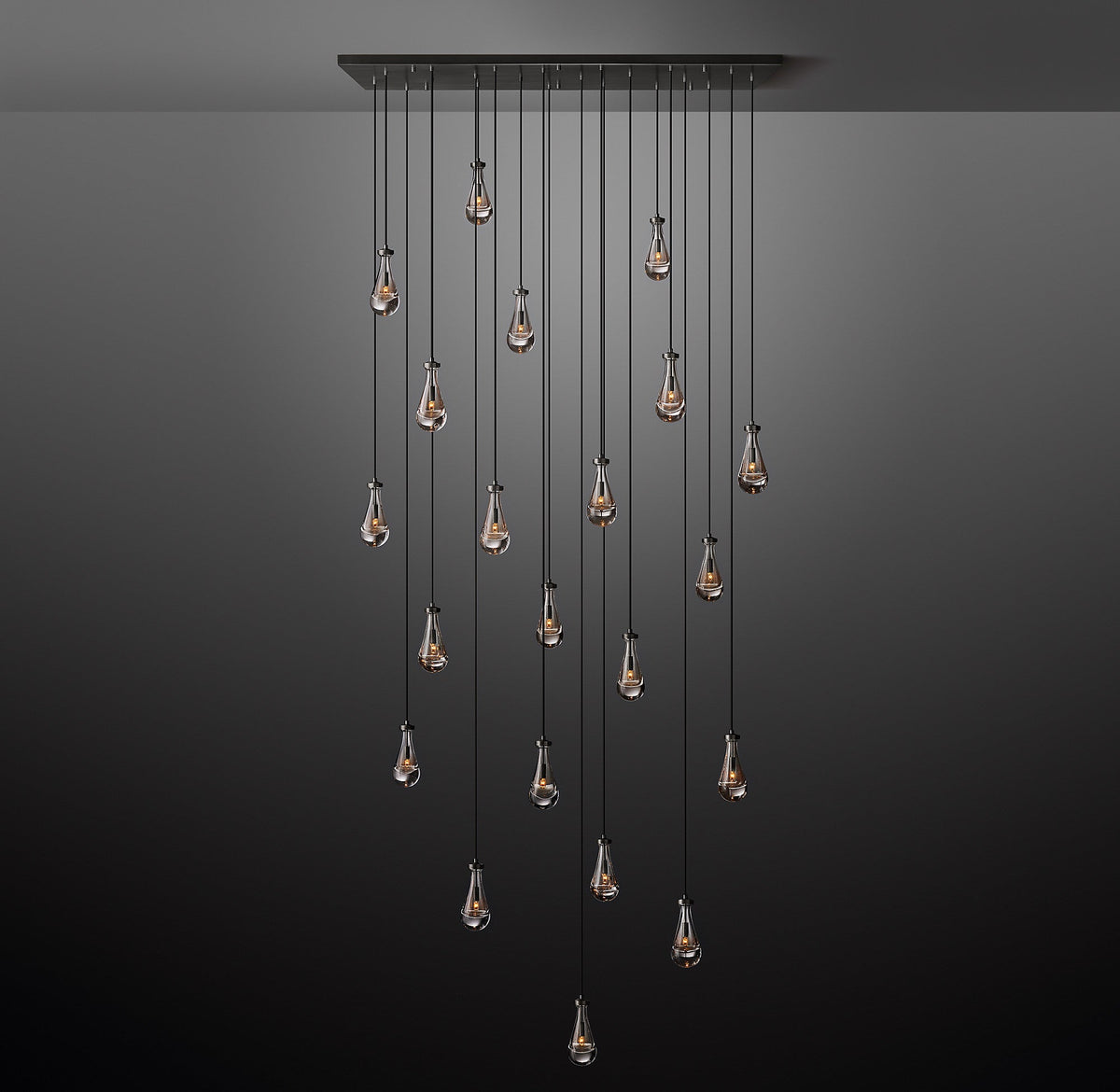 Rain Linear Modern Dining Room Chandelier Light 72"