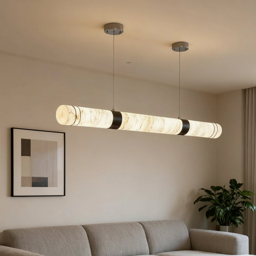 Tullia — Marble and Bronze Linear Chandelier