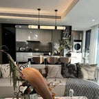 Tullia — Marble and Bronze Linear Chandelier