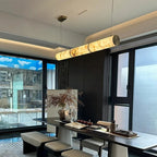 Tullia — Marble and Bronze Linear Chandelier