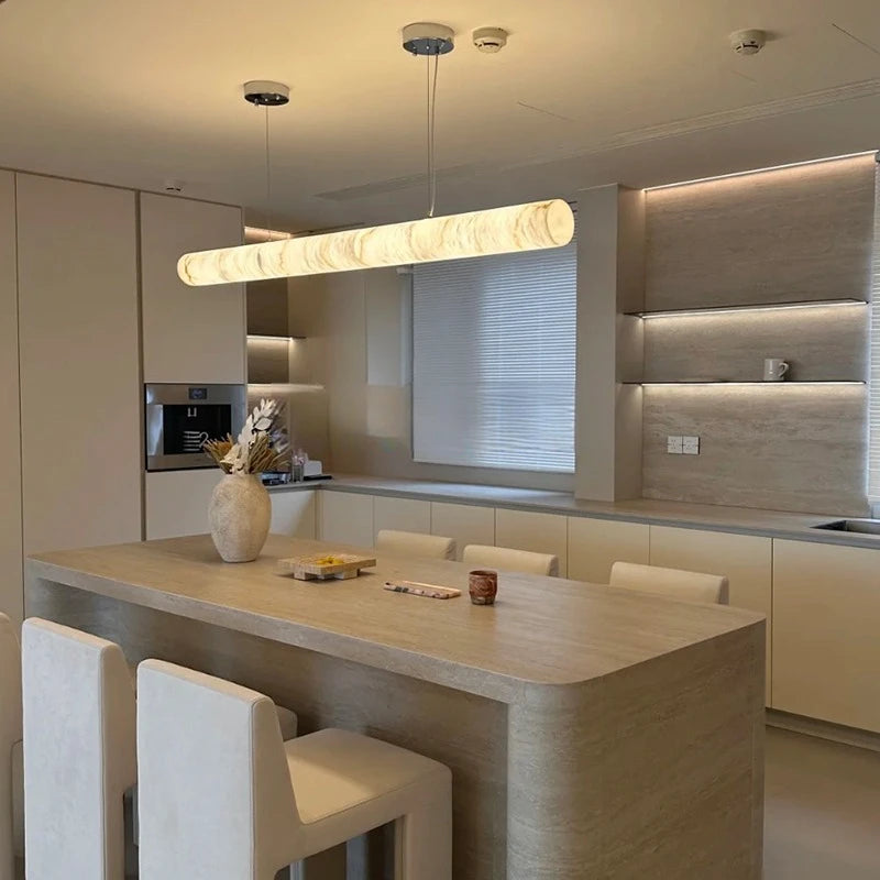Tullia — Marble and Bronze Linear Chandelier