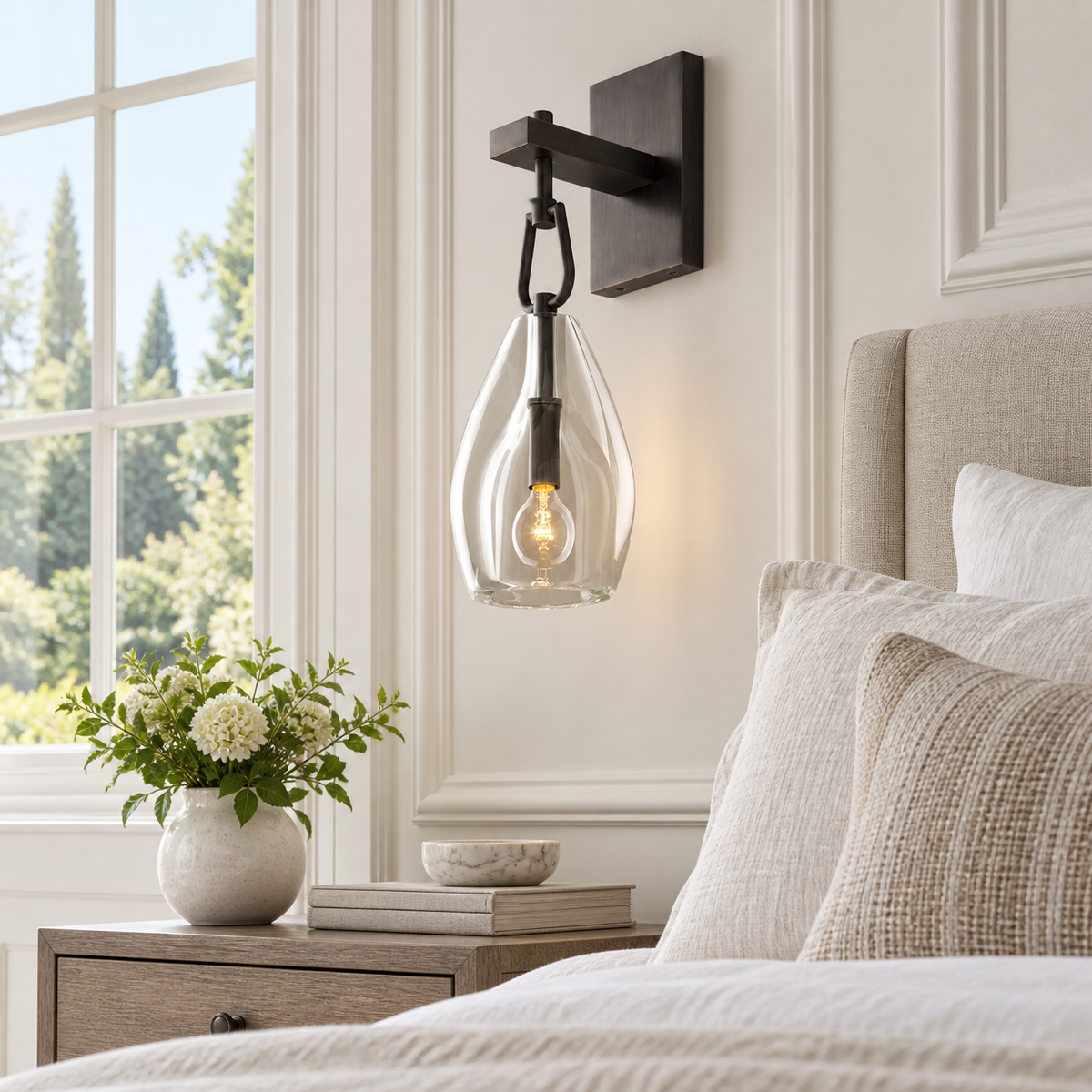 Botanist Flute Wall Sconce — lifestyle visualization