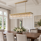 Marignan K9 Crystal Rectangular Chandelier 60" — lifestyle visualization