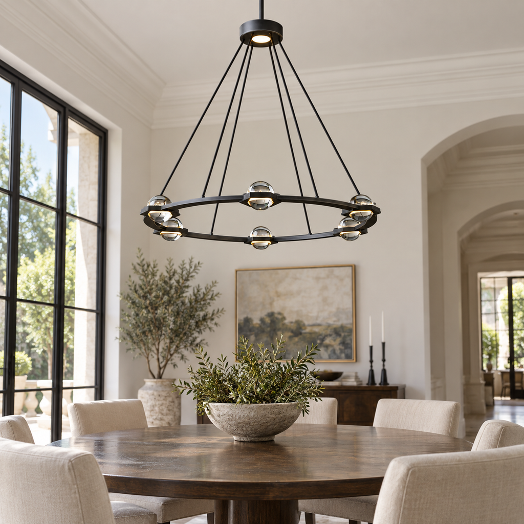 Éclatant Planet Round Chandelier — lifestyle visualization