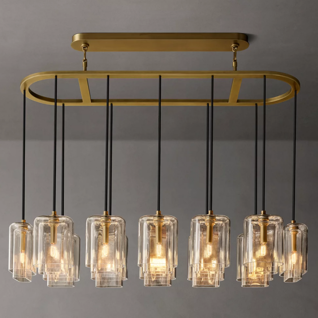 Lacour Clear Glass Round Chandelier 72"