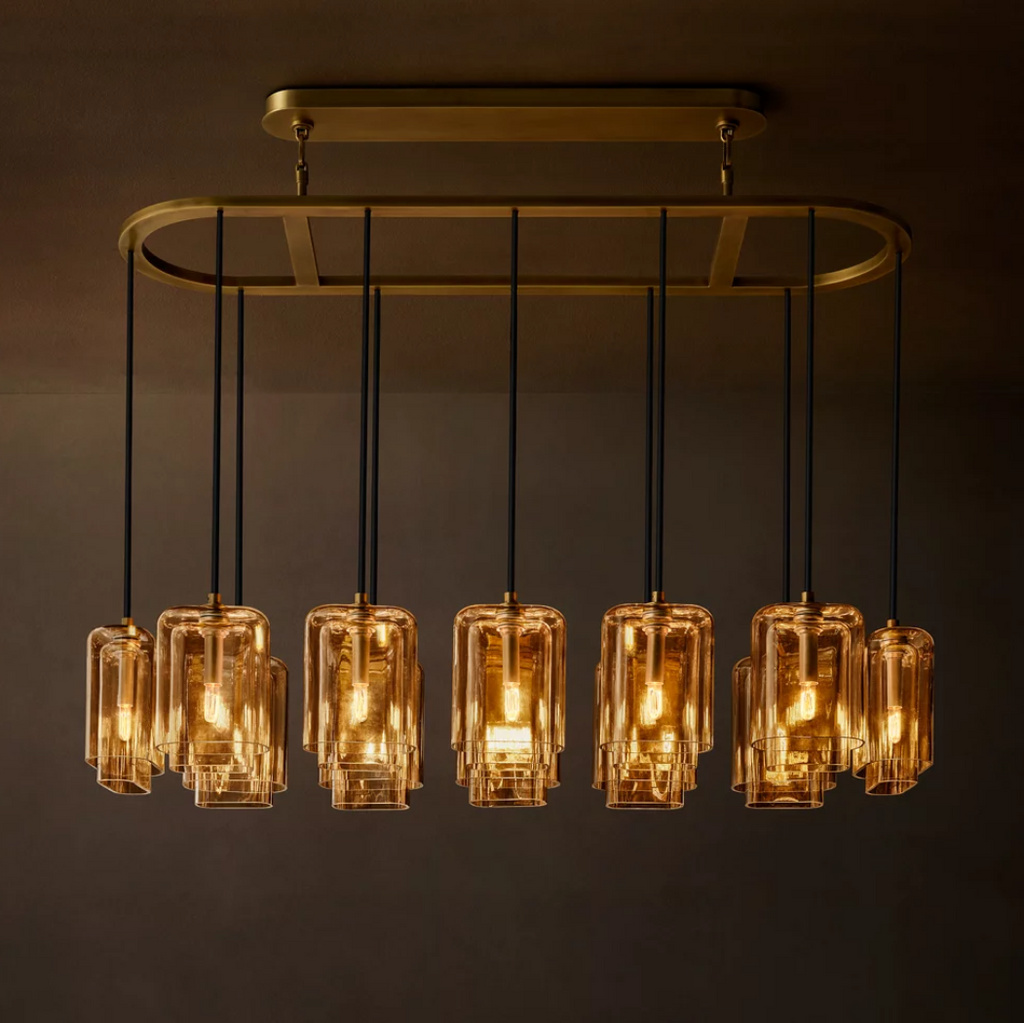 Lacour Clear Glass Round Chandelier 72"