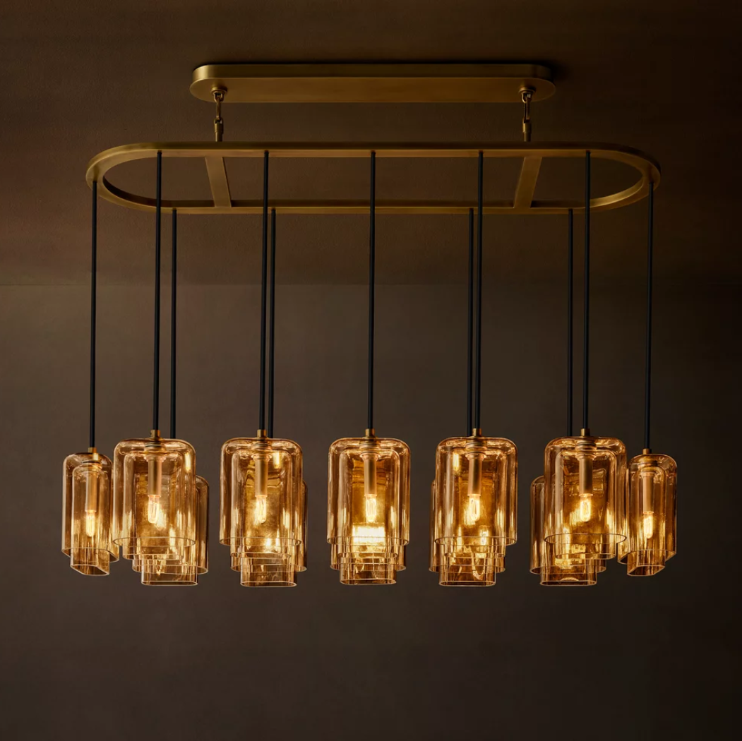 Lacour Clear Glass Round Chandelier 72"