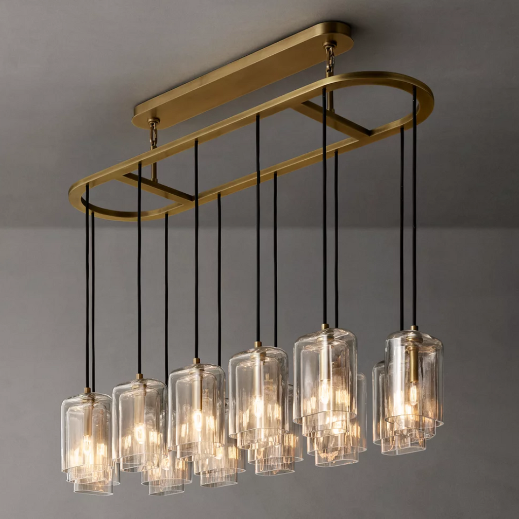 Lacour Clear Glass Round Chandelier 72"