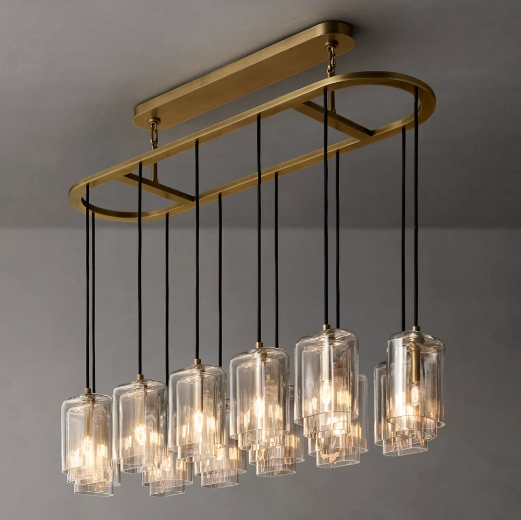 Lacour Clear Glass Round Chandelier 72"
