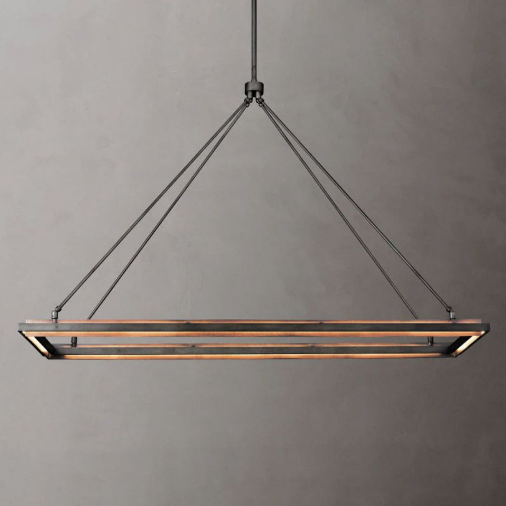 Peral Rectangular Chandelier 50"/62" - original product photograph