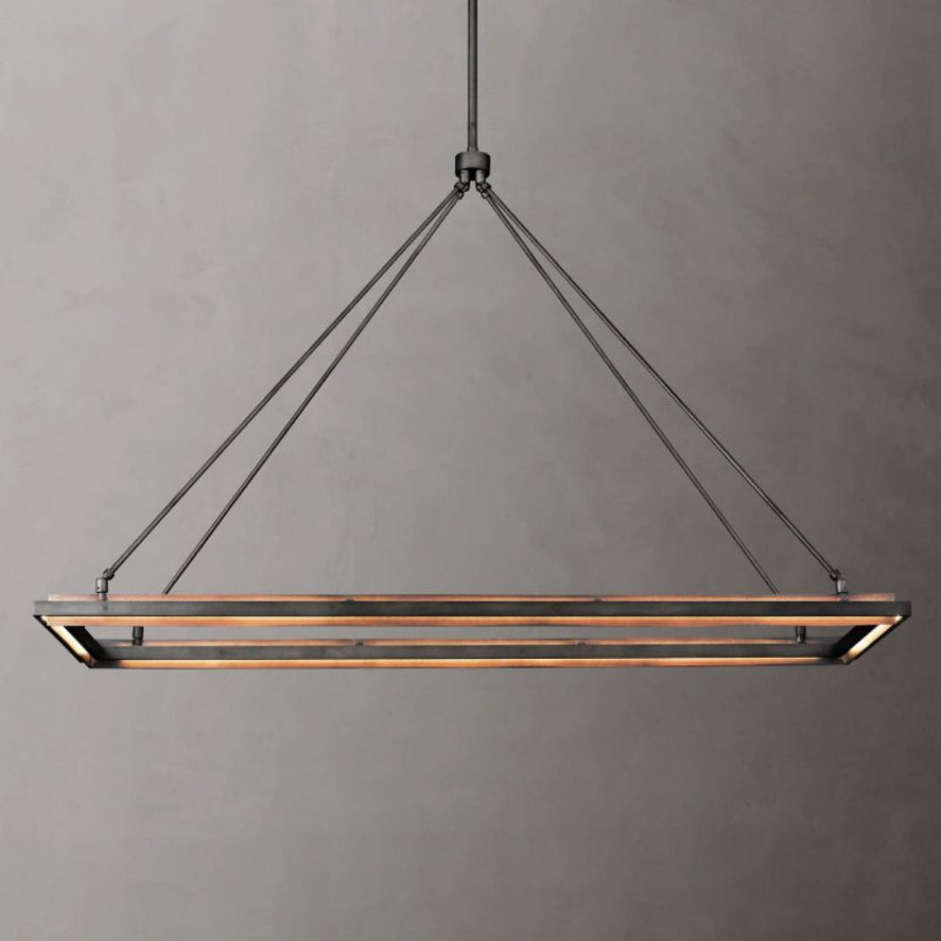 Peral Rectangular Chandelier 50"/62" - original product photograph