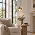Zaira lighting installed in a bright American luxury home