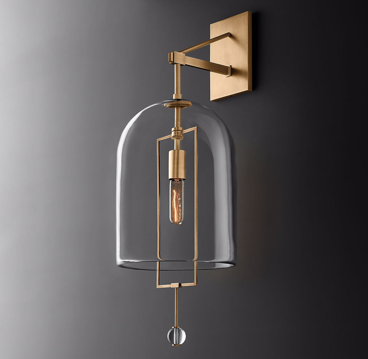 Fulcrum Brass Grand Wall Sconce 29"