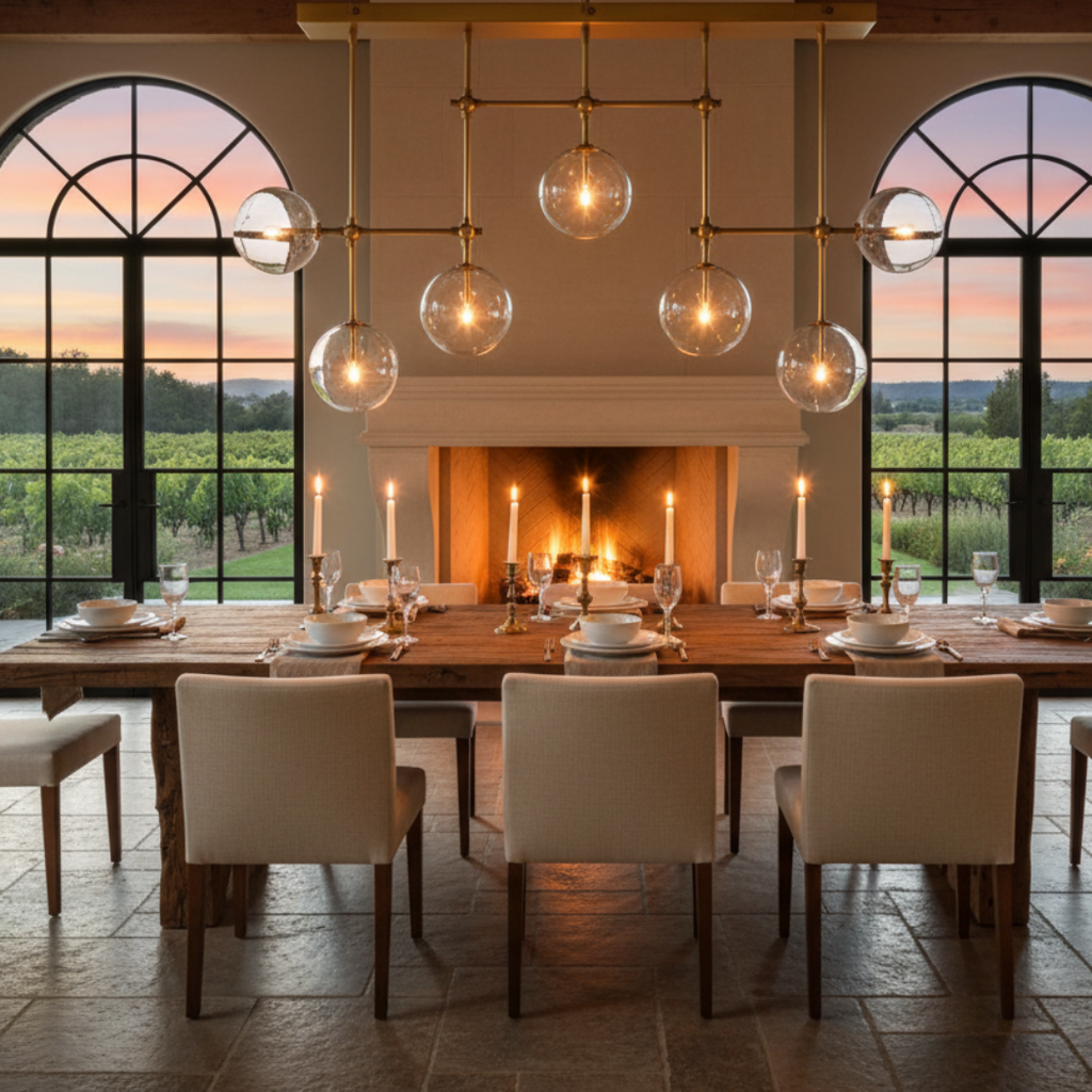 Fulcrum Glass Globe Mobile Linear Chandelier 60"