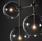 Fulcrum Glass Globe Mobile Linear Chandelier 60"