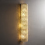 Halo Clear Crystal Wall Sconce Lighting 36"