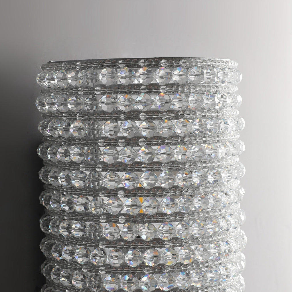 Halo Clear Crystal Wall Sconce Lighting 36"