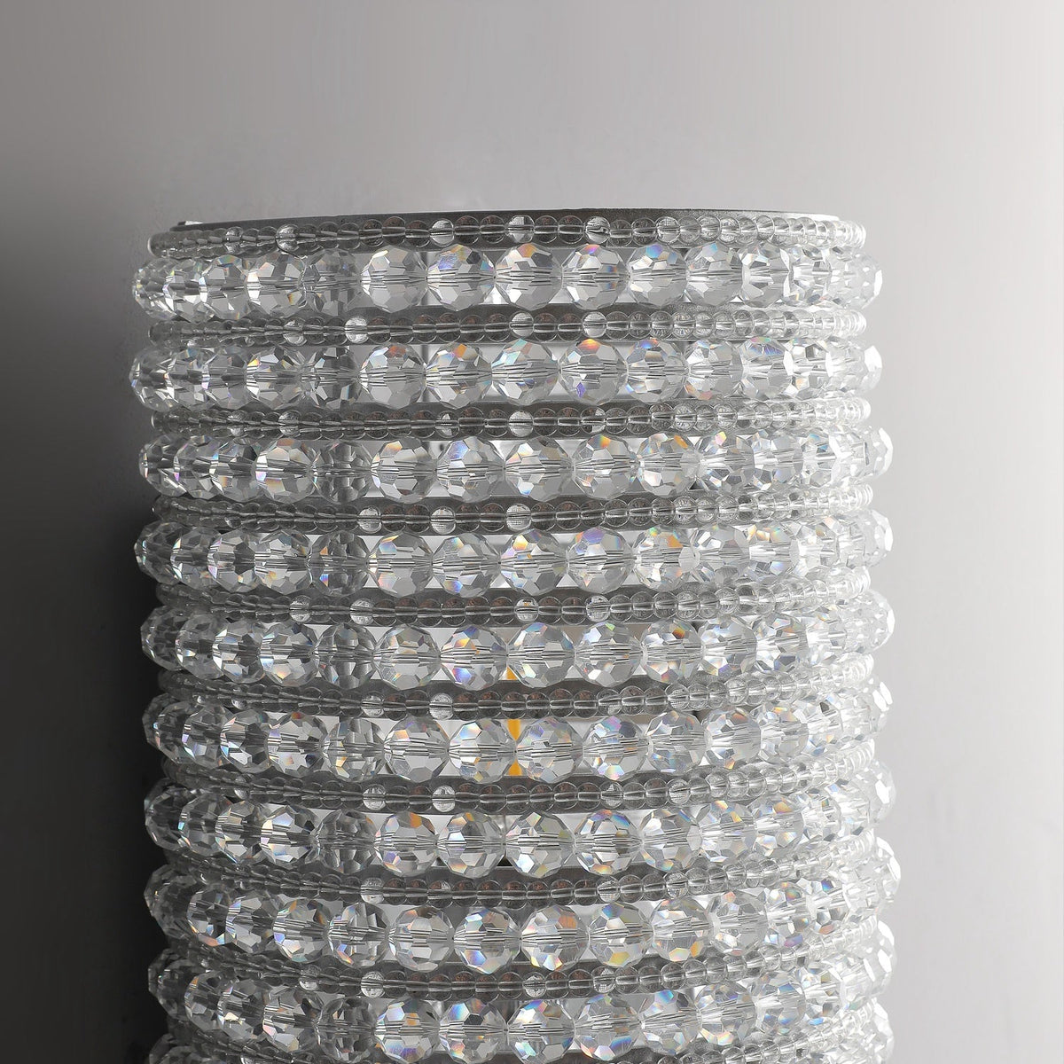 Halo Clear Crystal Wall Sconce Lighting 36"