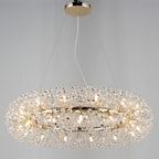 Dandelion Halo Round Crystal Ring Chandelier Light