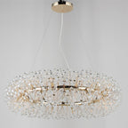 Dandelion Halo Round Crystal Ring Chandelier Light