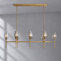 Tulip Linear Chandelier 52", Island Chandelier Over Kitchen Table