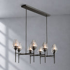 Tulip Linear Chandelier 52", Island Chandelier Over Kitchen Table