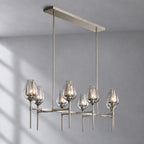 Tulip Linear Chandelier 52", Island Chandelier Over Kitchen Table