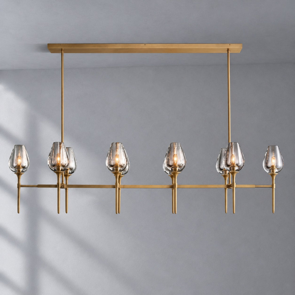 Tulip Linear Chandelier 65", Dining Room Chandelier