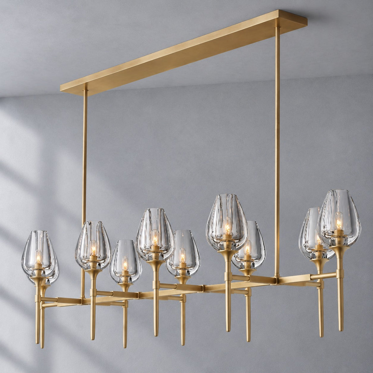 Tulip Linear Chandelier 65", Dining Room Chandelier
