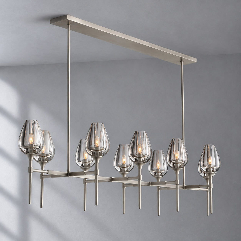 Tulip Linear Chandelier 65", Dining Room Chandelier