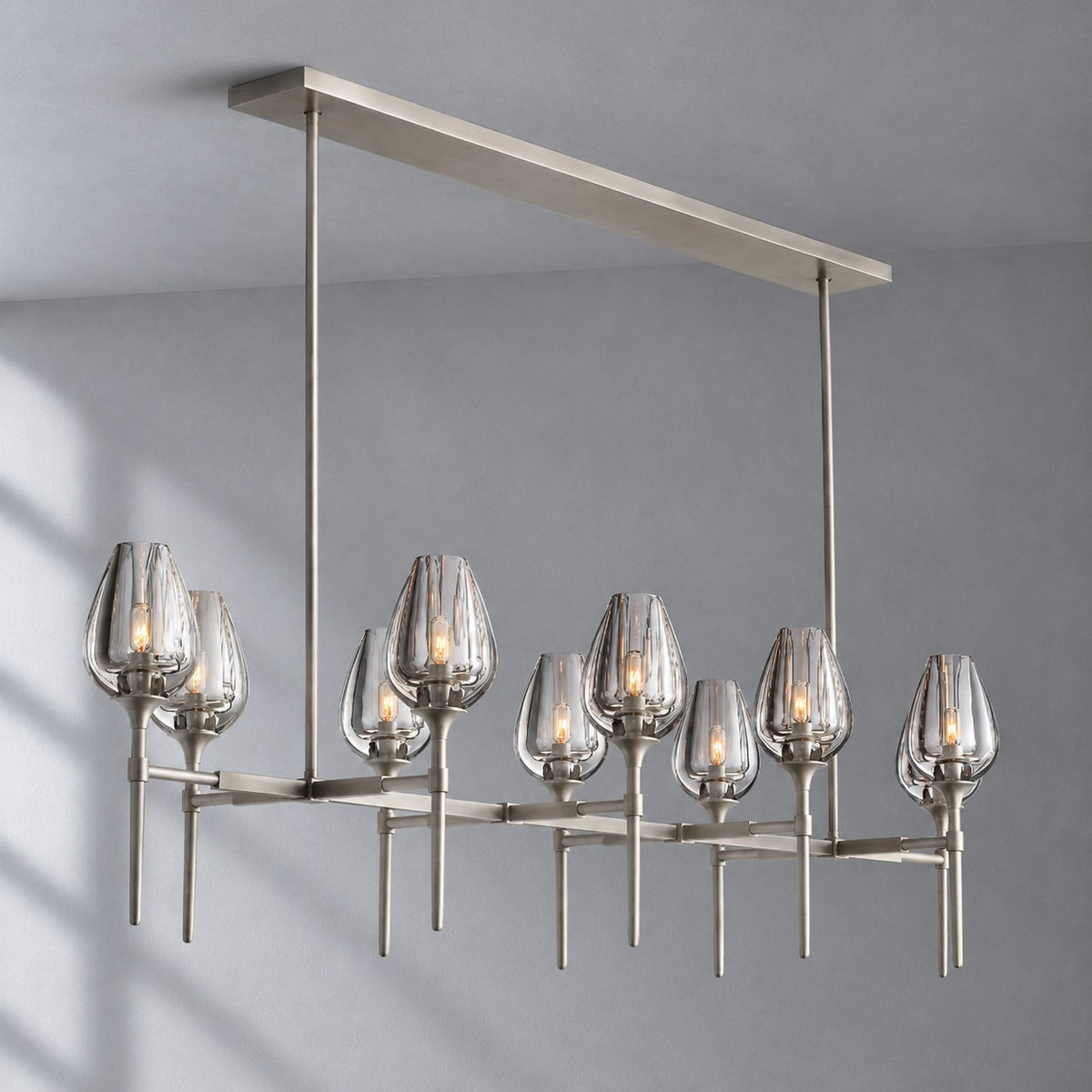 Tulip Linear Chandelier 65", Dining Room Chandelier
