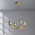 Tulip Round Living Room Chandelier 27", Island Chandelier