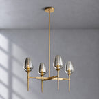 Tulip Round Living Room Chandelier 27", Island Chandelier