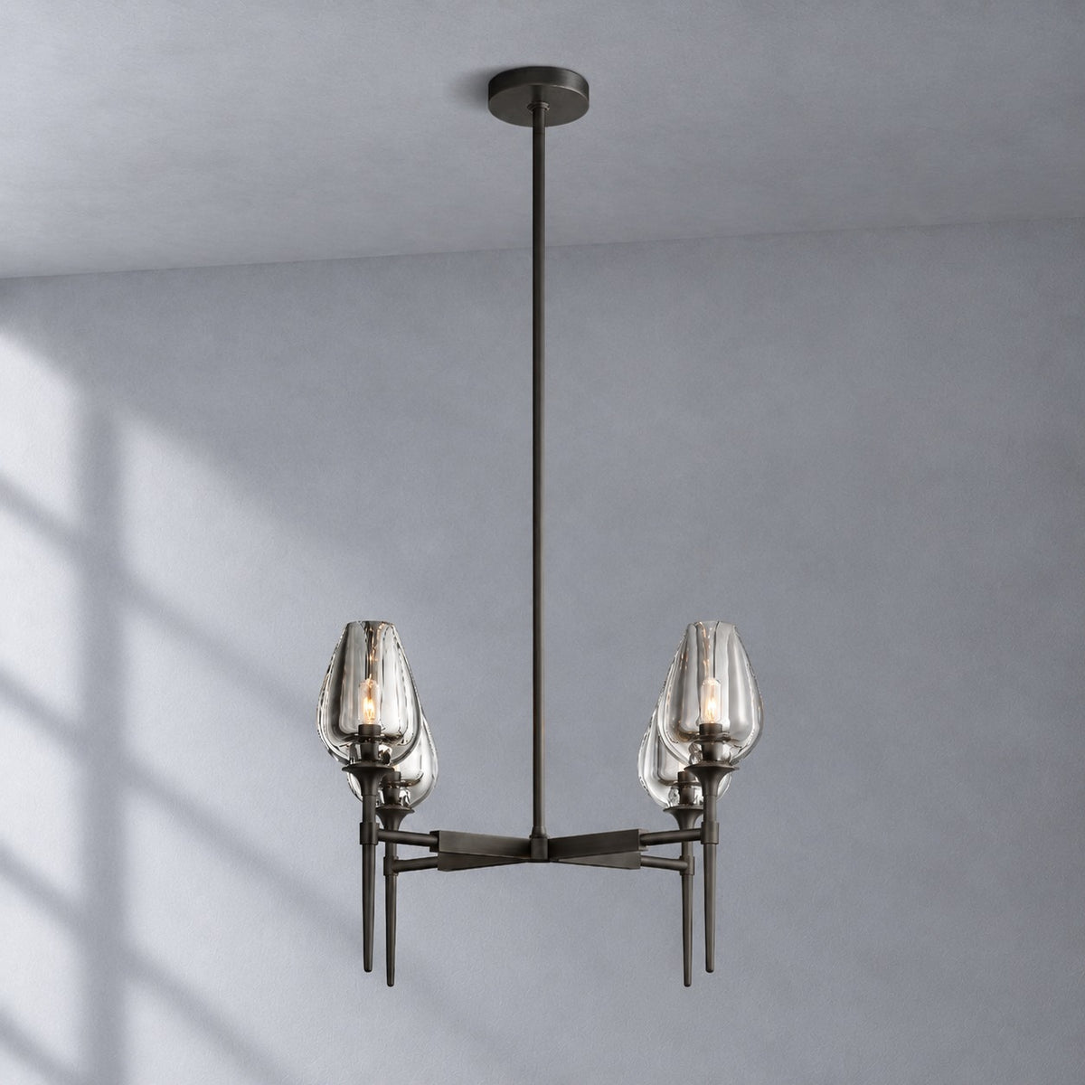 Tulip Round Living Room Chandelier 27", Island Chandelier
