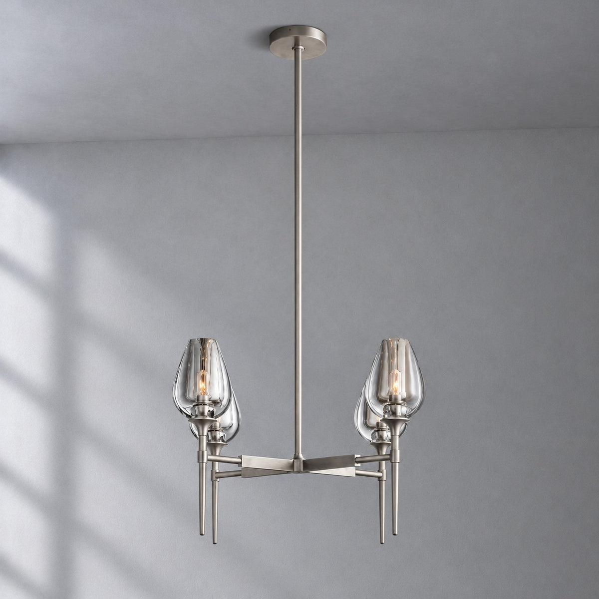 Tulip Round Living Room Chandelier 27", Island Chandelier