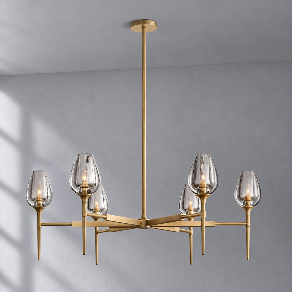 Tulip Round Living Room Chandelier 42"