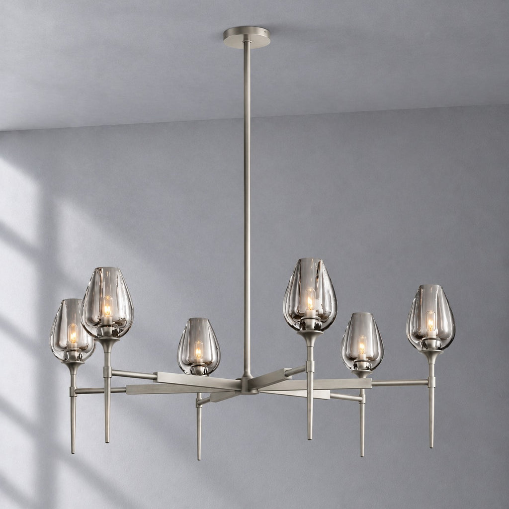 Tulip Round Living Room Chandelier 42"