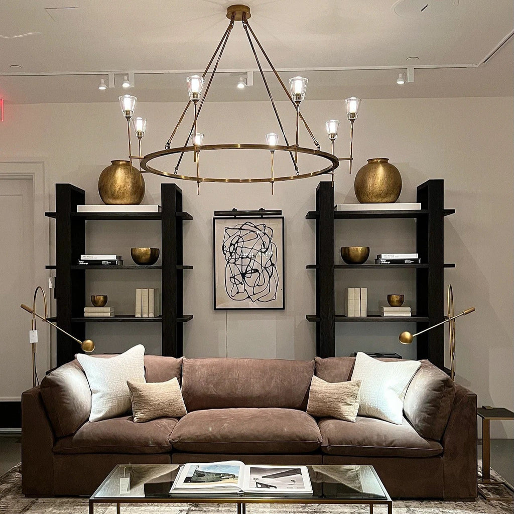 Torche Round Chandelier 46", Modern chandelier living room