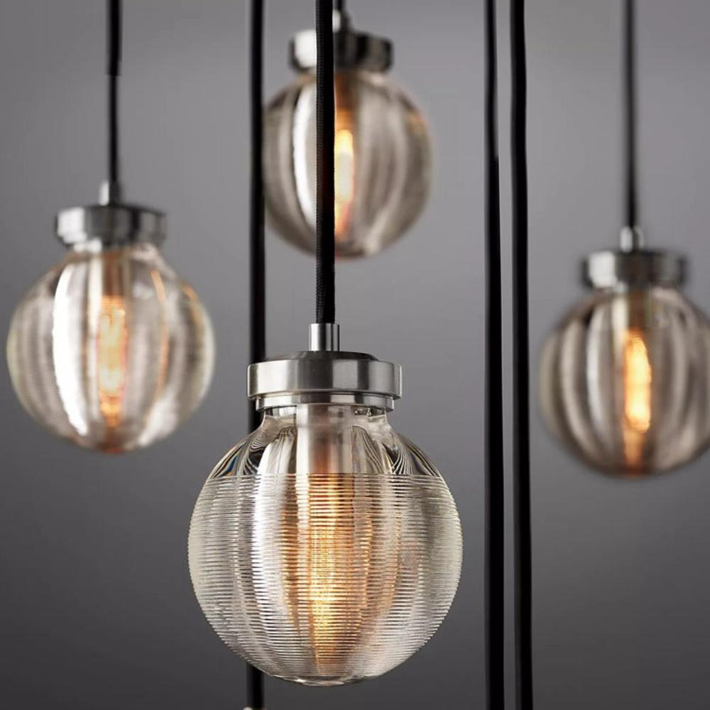 Pearl Round Glass Chandelier