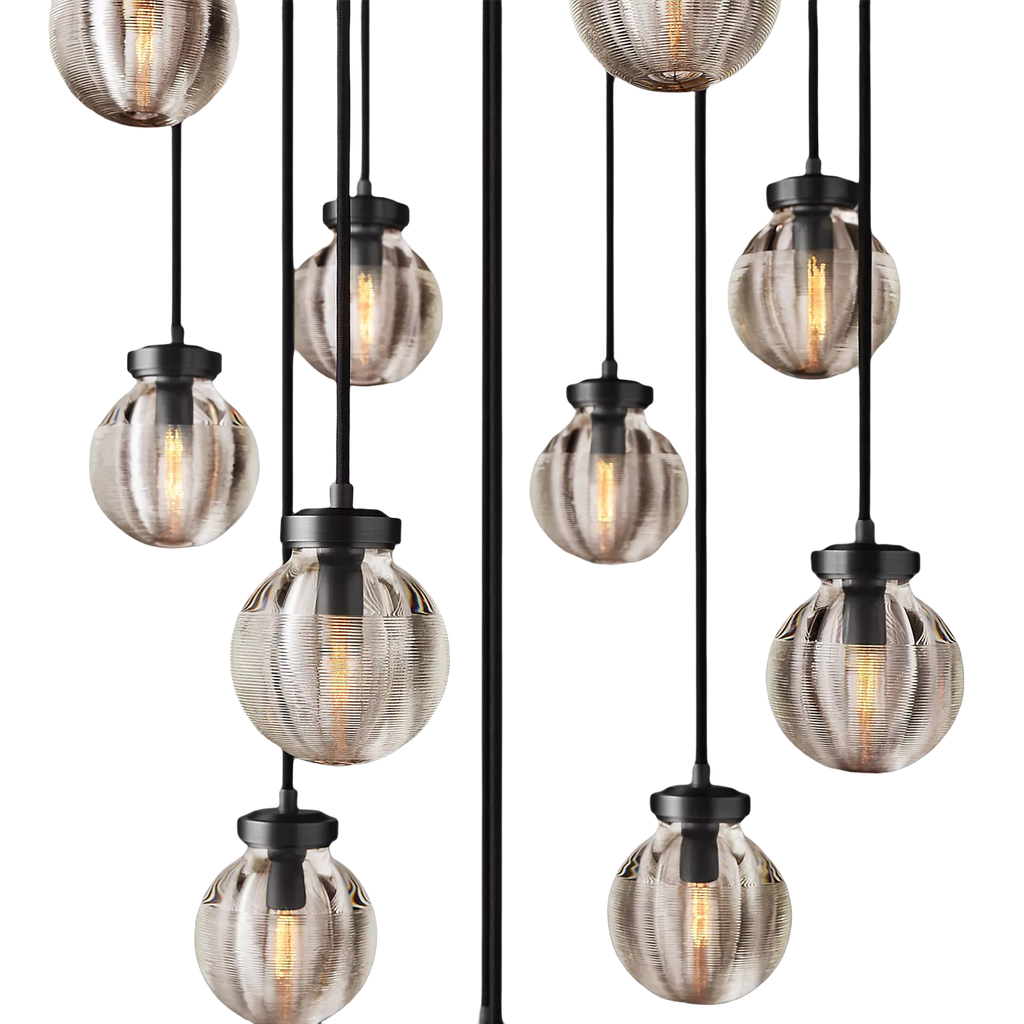 Pearl Round Glass Chandelier